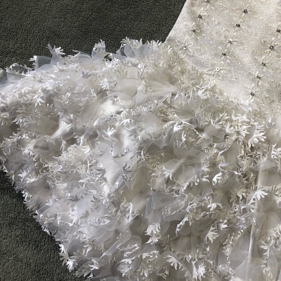 Kids Formal Party Wear Dress White Glitter 2-4T - Picture 5 of 9